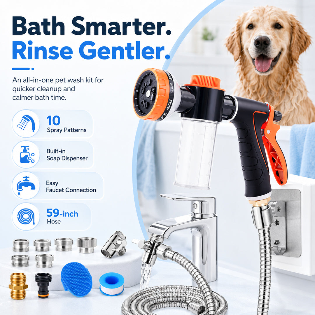 Pet Bath Sprayer Kit