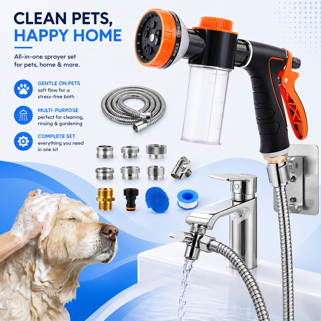 Pet Bath Sprayer Kit