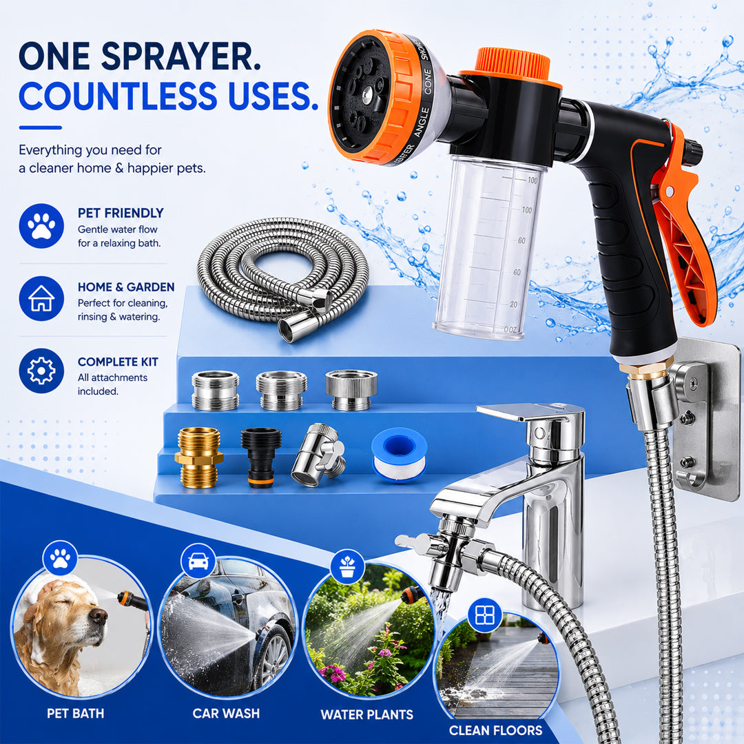 Pet Bath Sprayer Kit